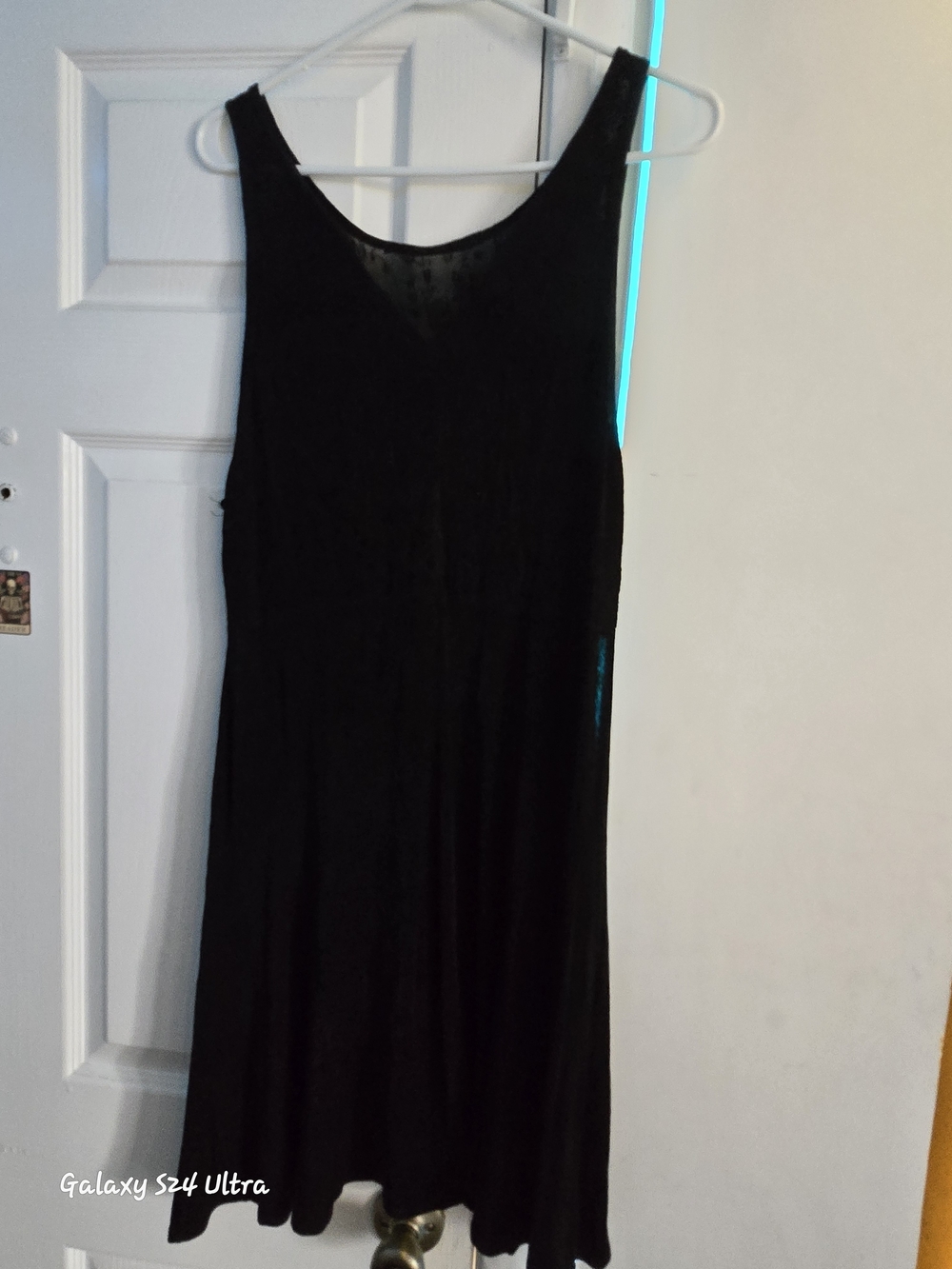 Classic Black Sleeveless Dress Lace Size L